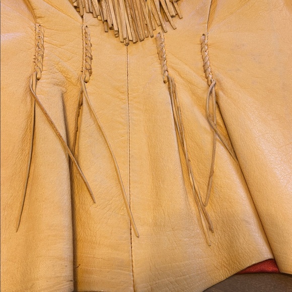 Embroidered Fringe Leather Jacket with beautiful bead work - Picture 7 of 13